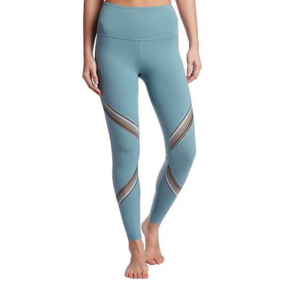 Beyond Yoga Pants - Beyond yoga high waisted baby blue leggings mesh panel detailing XS